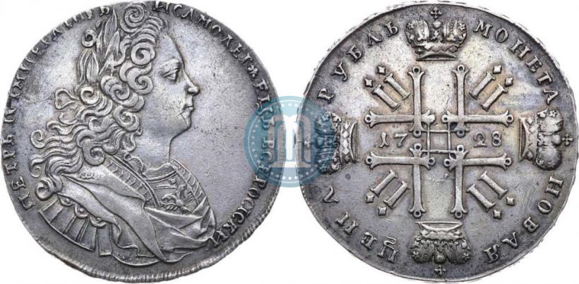 Фото 1 рубль 1728 года  "Тип 1727"