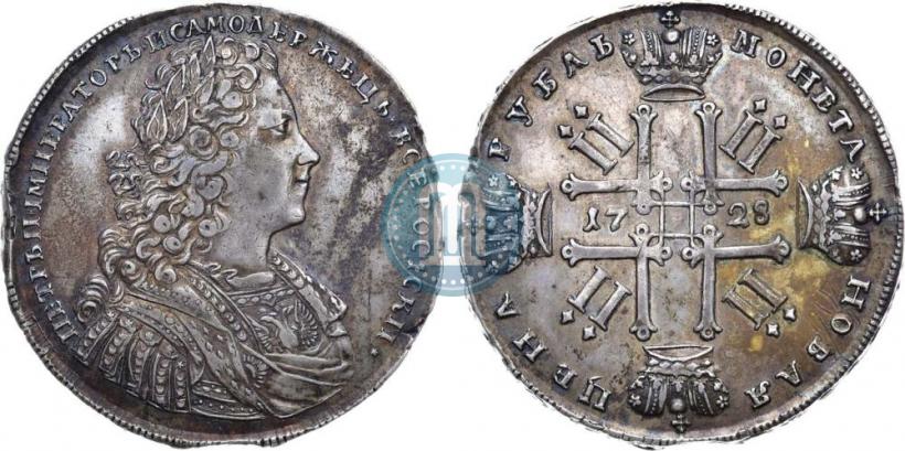 Фото 1 рубль 1728 года  "Тип 1728"