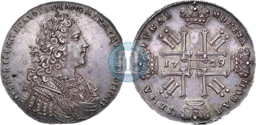 Фото 1 рубль 1729 года  "Тип 1728"
