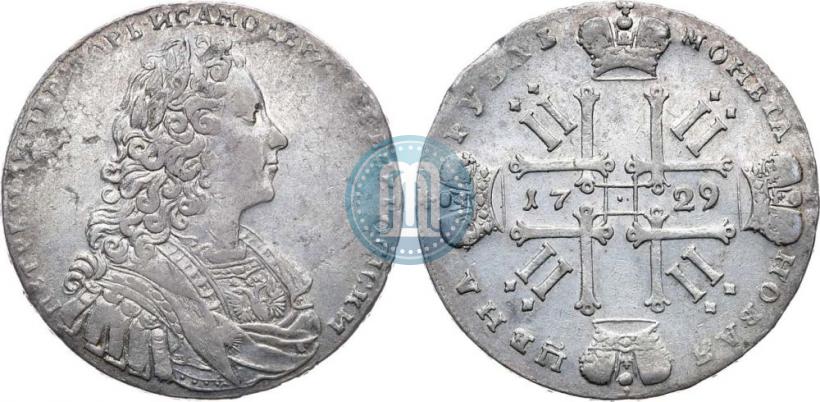 Фото 1 рубль 1729 года  "Тип 1728"