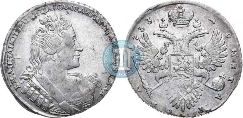 Фото 1 рубль 1733 года  