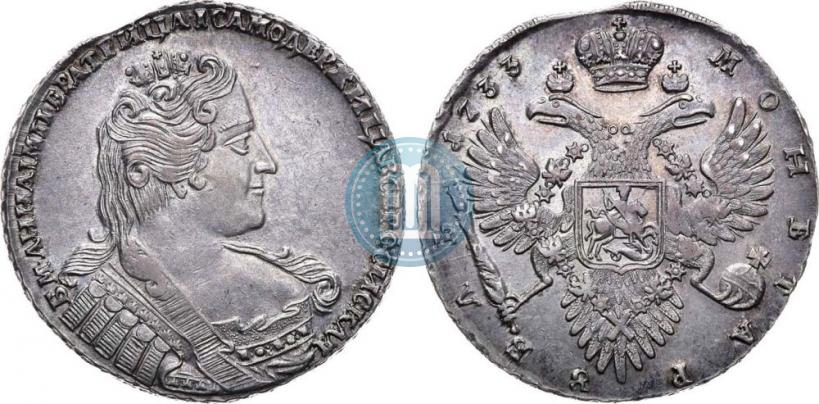 Фото 1 рубль 1733 года  