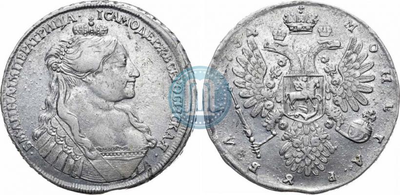 Фото 1 рубль 1734 года  "Тип 1735 года"