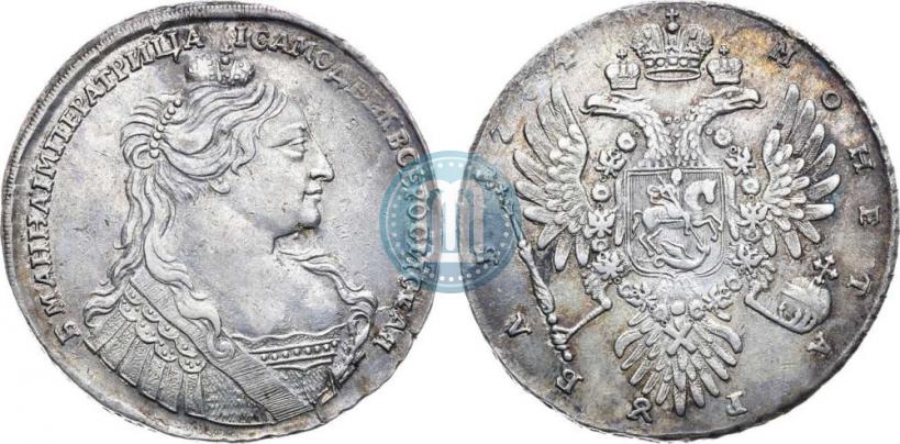 Фото 1 рубль 1734 года  "Тип 1735 года"