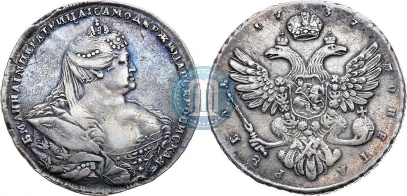 Picture 1 rouble 1737 year  "Moscow type"