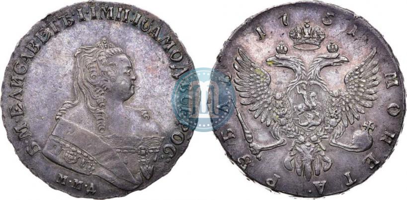 Picture 1 rouble 1751 year ММД 