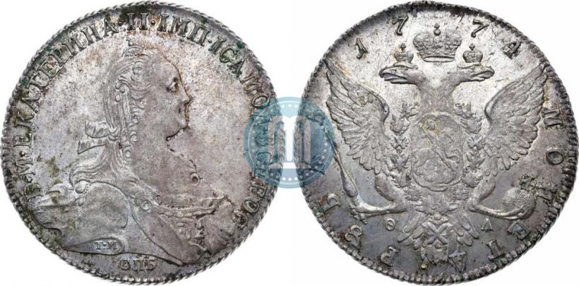Фото 1 рубль 1774 года СПБ-ФЛ 