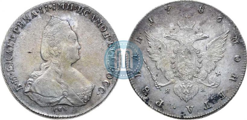 Picture 1 rouble 1786 year СПБ-ЯА 