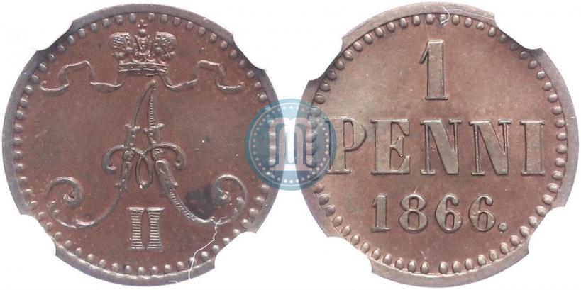 Picture 1 penni 1866 year  