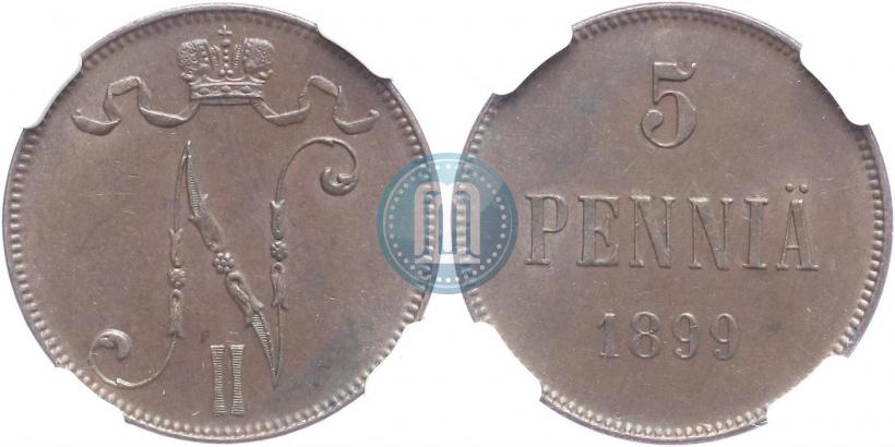 Фото 5 пенни 1899 года  