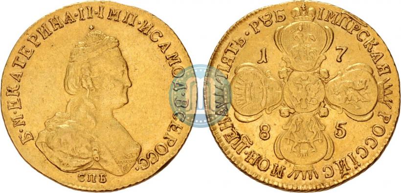 Фото 5 рублей 1785 года СПБ 