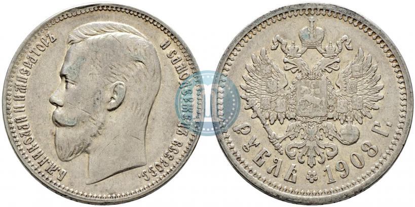 Picture 1 rouble 1908 year (ЭБ) 
