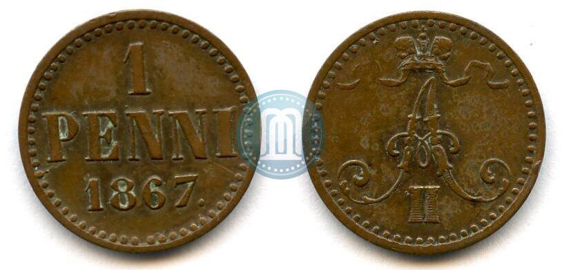 Picture 1 penni 1867 year  