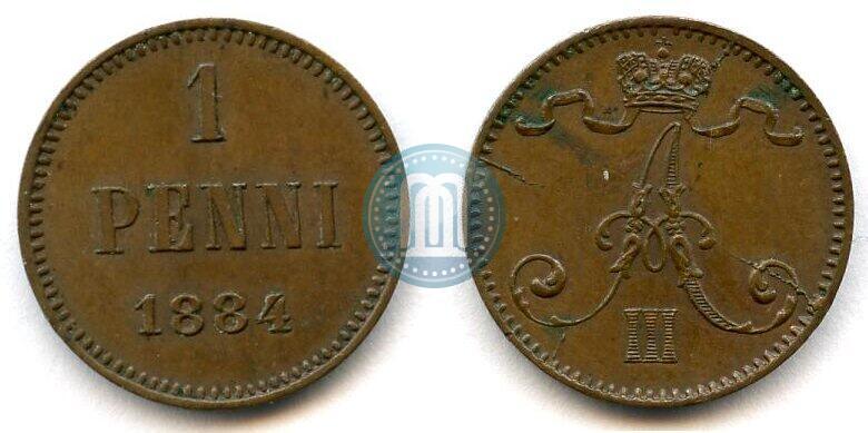 Фото 1 пенни 1884 года  