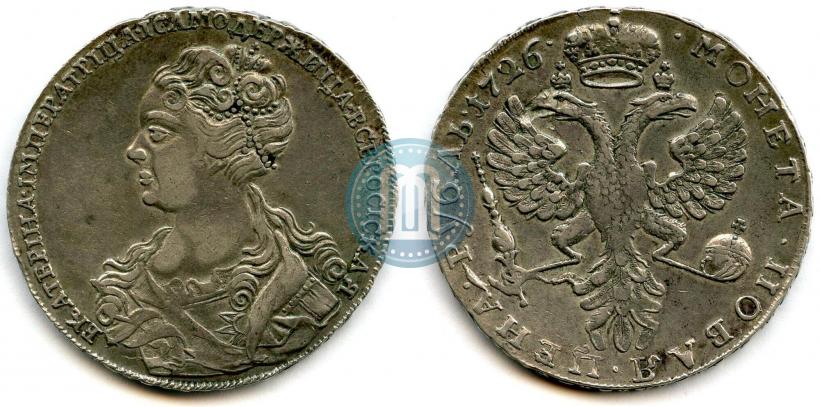 Picture 1 rouble 1726 year  "Moscow type, portrait turned to the left"