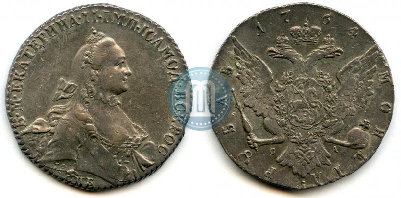 Picture 1 rouble 1764 year СПБ-СА 
