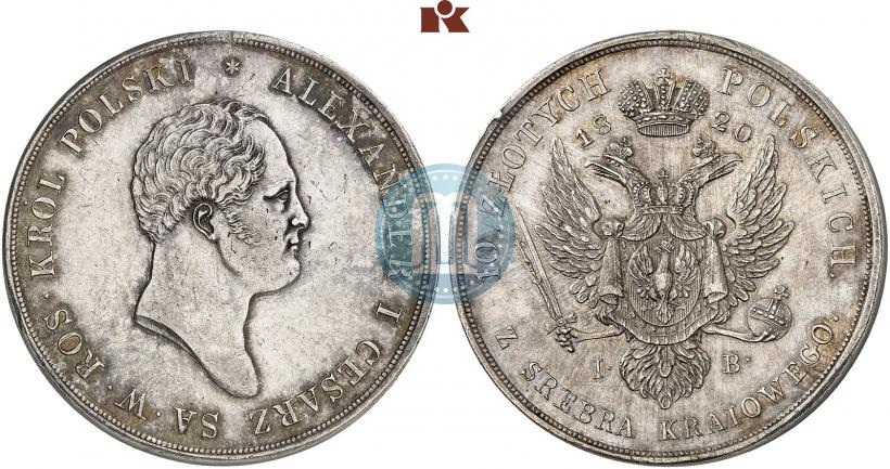 Фото 10 злотых 1820 года IB 