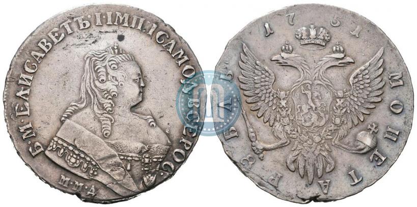 Picture 1 rouble 1751 year ММД 