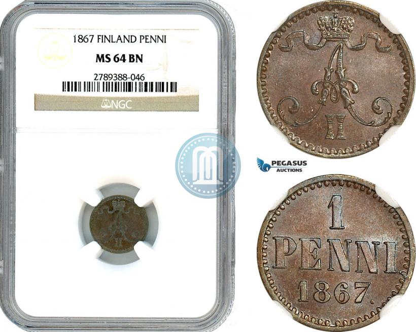 Фото 1 пенни 1867 года  