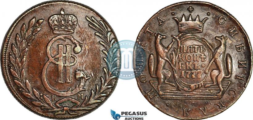 Фото 5 копеек 1777 года КМ 