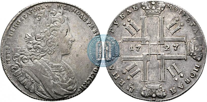 Picture 1 rouble 1727 year  "Petersburg type"