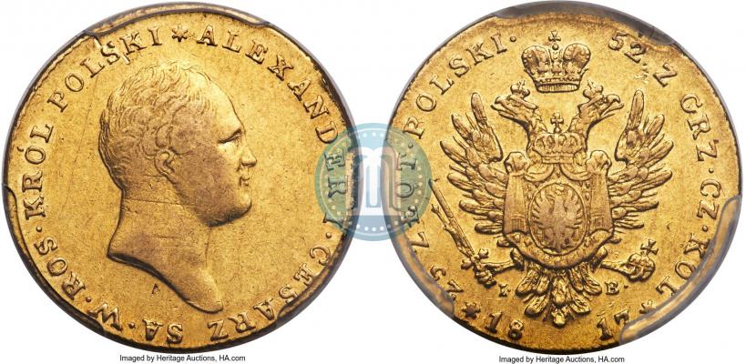 Фото 25 злотых 1817 года IB 