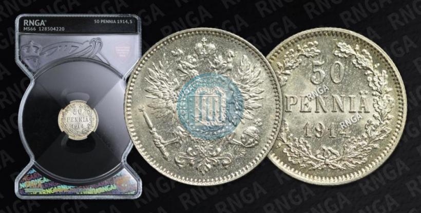 Фото 50 пенни 1914 года S 