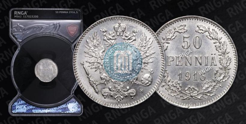 Фото 50 пенни 1916 года S 