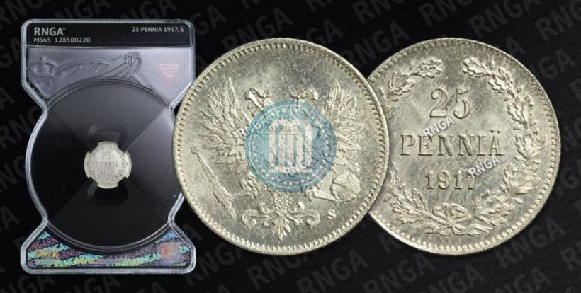 Picture 25 pennia 1917 year S 