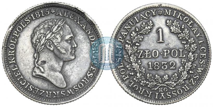 Picture 1 złoty 1831 year KG 