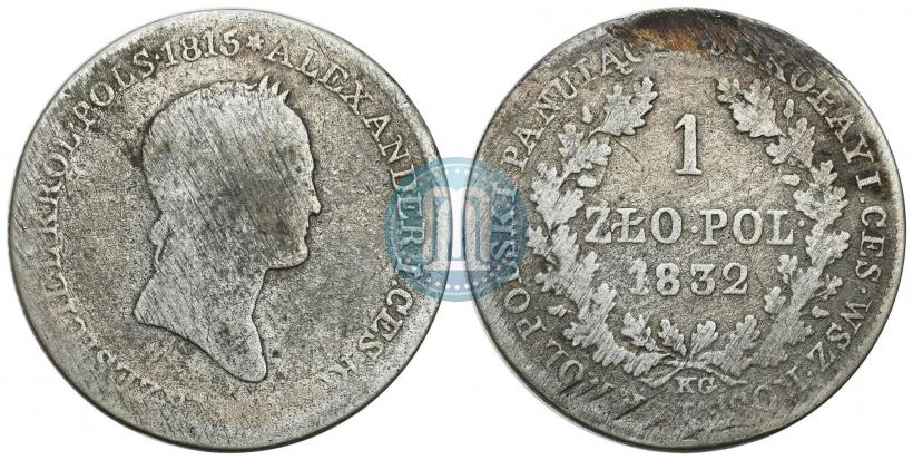 Picture 1 złoty 1832 year KG 
