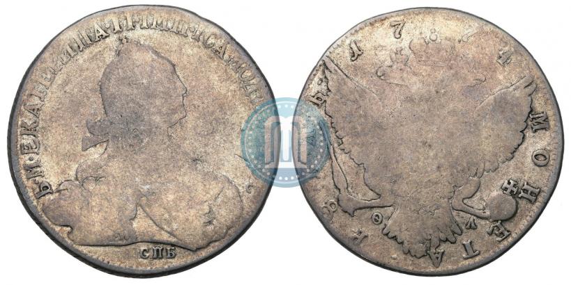 Фото 1 рубль 1774 года СПБ-ФЛ 