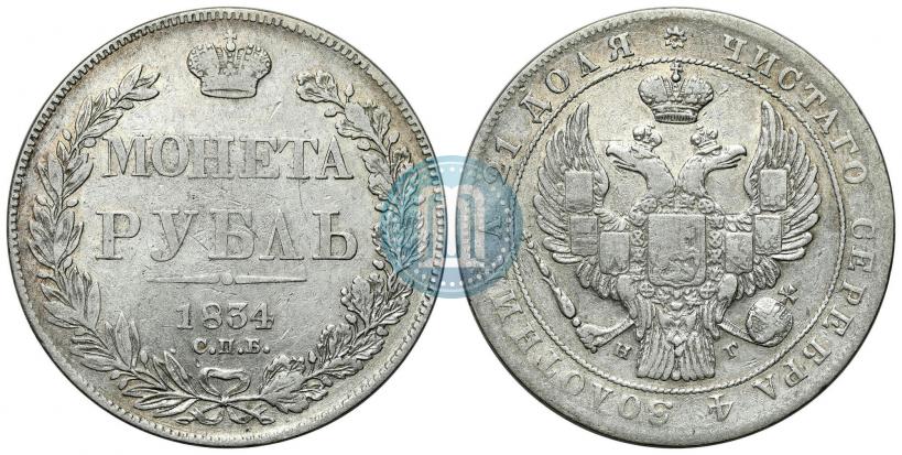 Фото 1 рубль 1828 года СПБ-НГ 