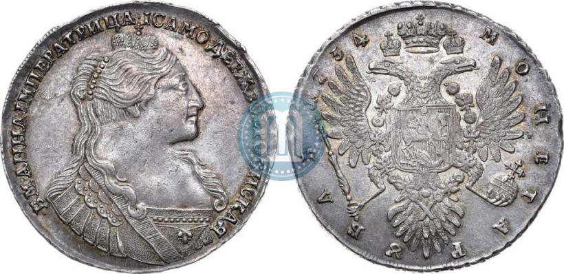 Фото 1 рубль 1734 года  "Тип 1735 года"