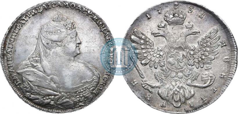 Picture 1 rouble 1738 year  "Moscow type"