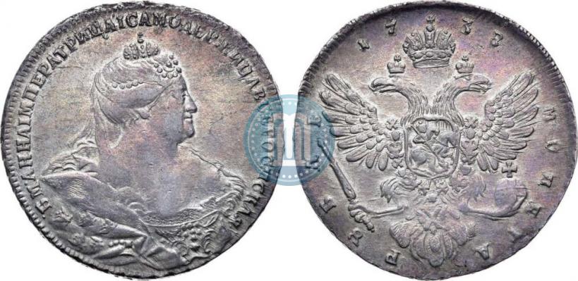 Picture 1 rouble 1738 year  "Moscow type"
