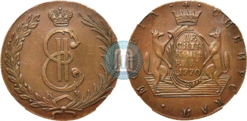 Picture 10 kopecks 1770 year КМ 