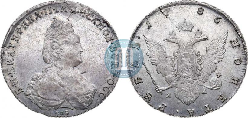 Picture 1 rouble 1786 year СПБ-ЯА 