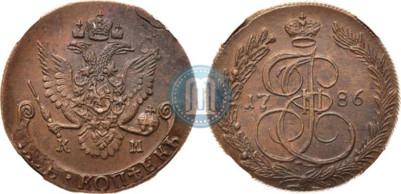 Picture 5 kopecks 1786 year КМ 