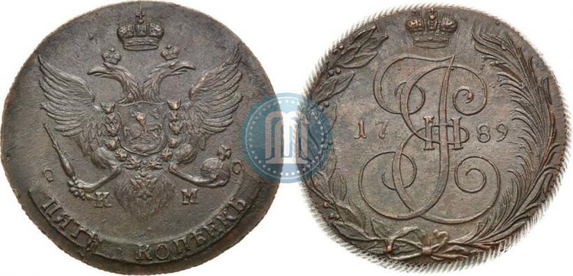 Picture 5 kopecks 1789 year КМ 