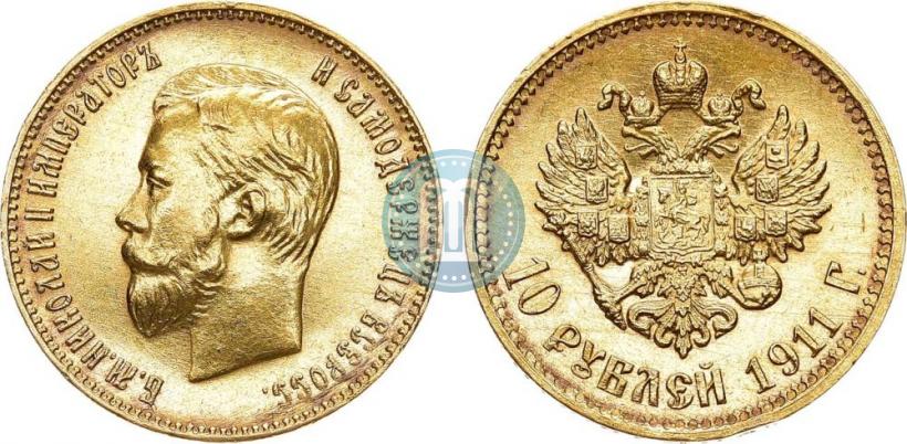 Picture 10 roubles 1911 year (ЭБ) 