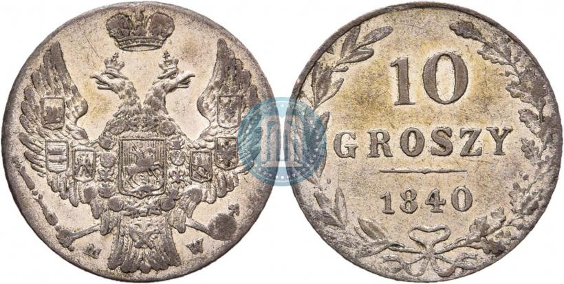 Picture 10 groszy 1840 year MW 