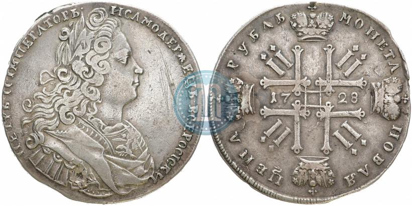 Фото 1 рубль 1728 года  "Тип 1727"