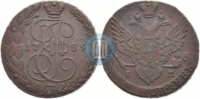 Picture 5 kopecks 1789 year ЕМ 
