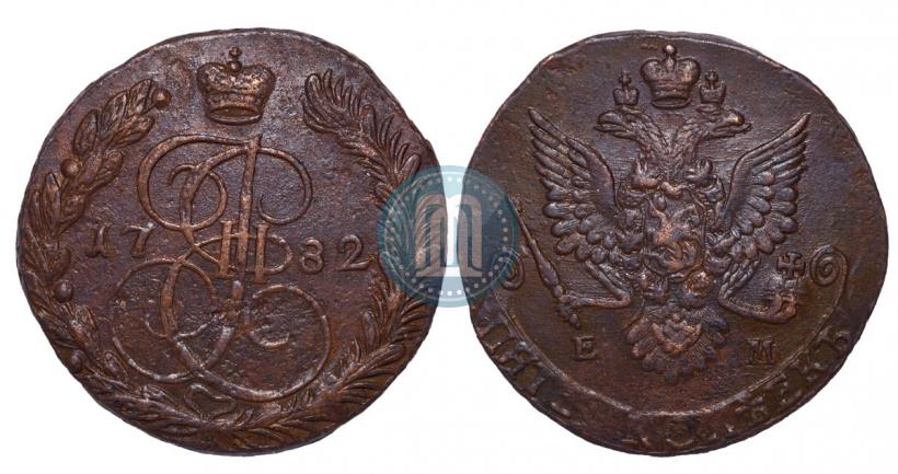 Picture 5 kopecks 1782 year ЕМ 