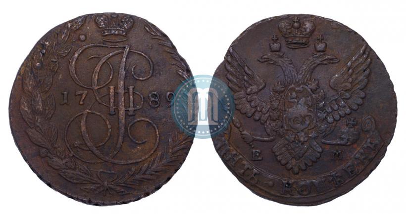 Picture 5 kopecks 1789 year ЕМ 