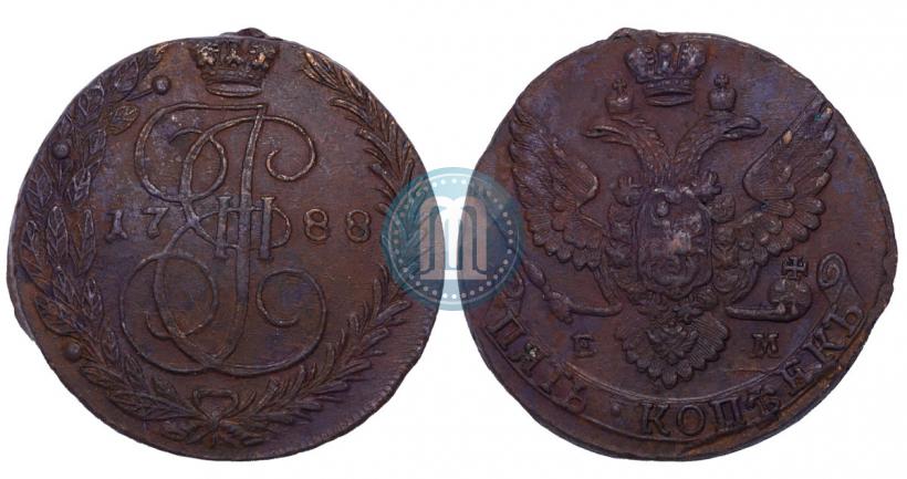Фото 5 копеек 1769 года ЕМ 