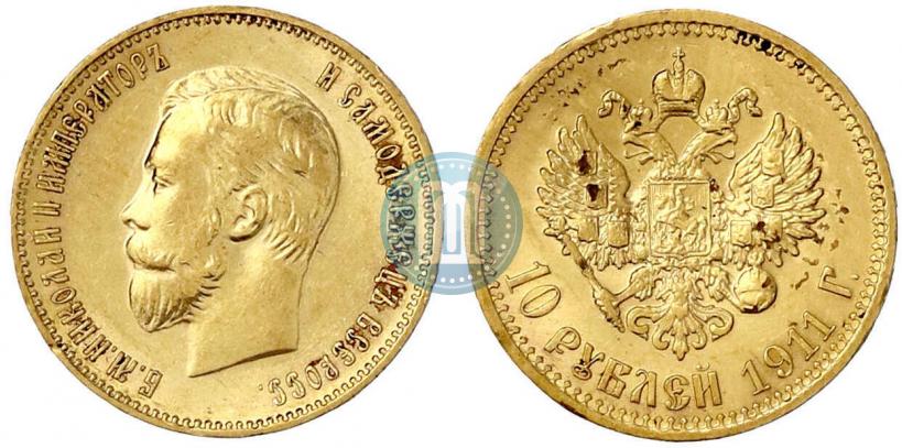 Picture 10 roubles 1911 year (ЭБ) 