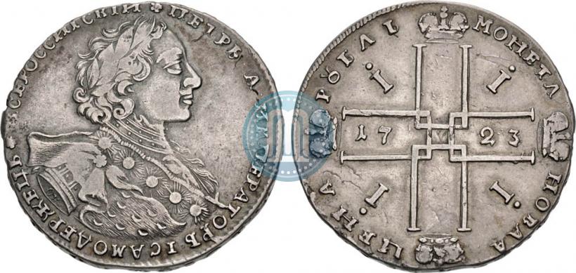 Фото 1 рубль 1723 года OK "Портрет в горностаевой мантии"