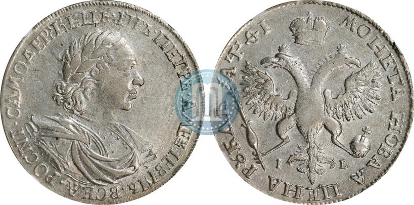 Фото 1 рубль 1719 года OK-IL-L "Портрет в латах"